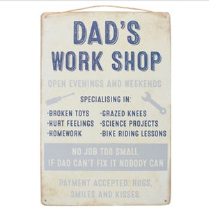 Dads Workshop Plaque