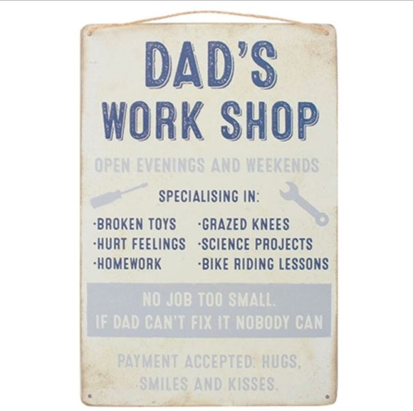 Dads Workshop Plaque
