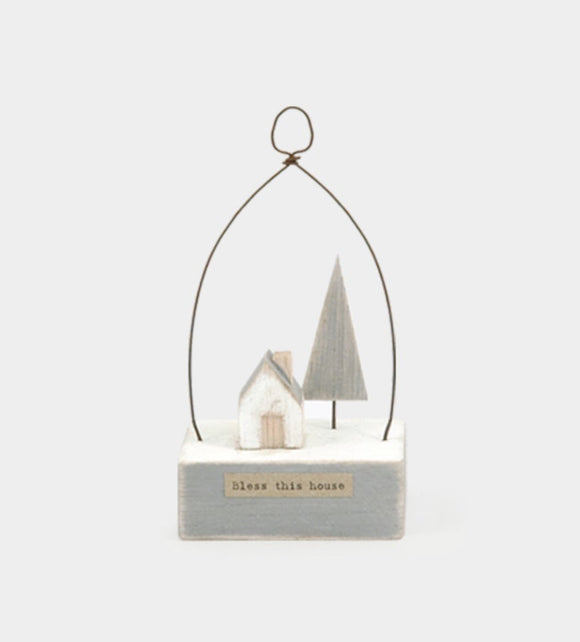 East Of India ‘Bless This House’ Wooden Scene