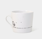 'Happiness Is Just A Biscuit Away' Porcelain Mug - East Of India