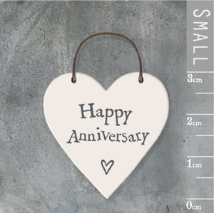 Happy Anniversary Little Heart Sign - East Of India