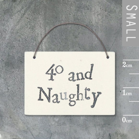 40 and Naughty Little Word Sign - East of India