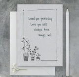 East Of India Loved You Yesterday Card