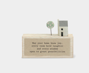 'May Your Home Know Joy' Wooden Scene - East Of India