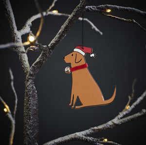 Fox Red Labrador Dog Christmas Tree Decoration - Sweet William Designs
