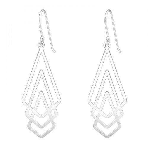 Geometric Sterling Silver Earrings