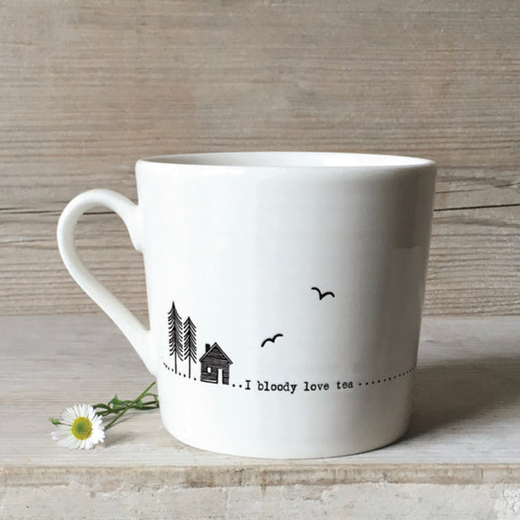 I bloody love tea mug east of india porcelain
