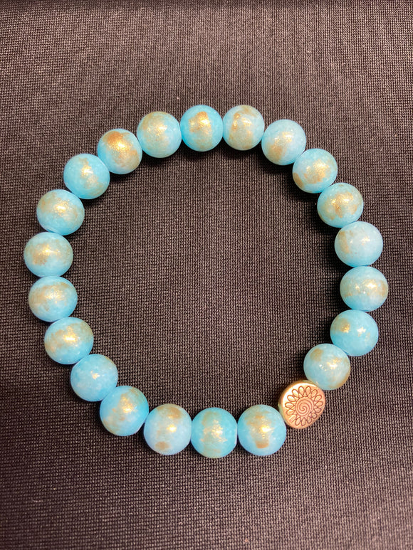 Beaded Bracelet -Tropical Shimmery Sky