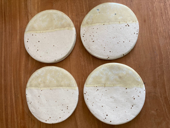 Lemon Ceramic Glazed Coasters - Beehive Ceramics