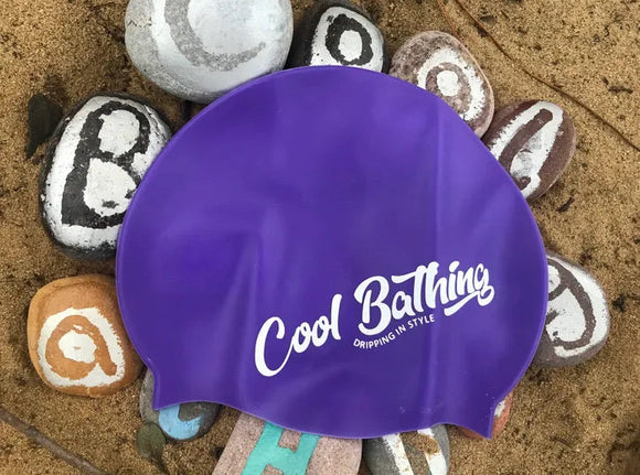 Logo Design Swim Cap - Purple