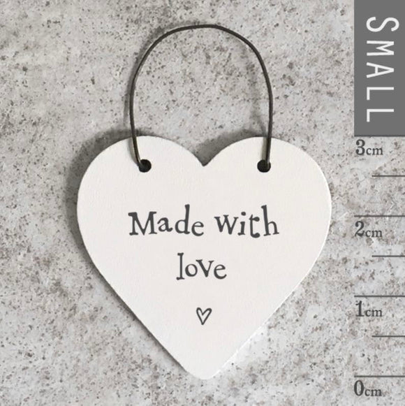 'Made With Love' Little Heart Sign - East Of India