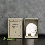 Remember you are loved elephant east of India matchbox keepsake 