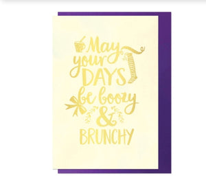 May Your Days Be Boozy and Brunchy Card