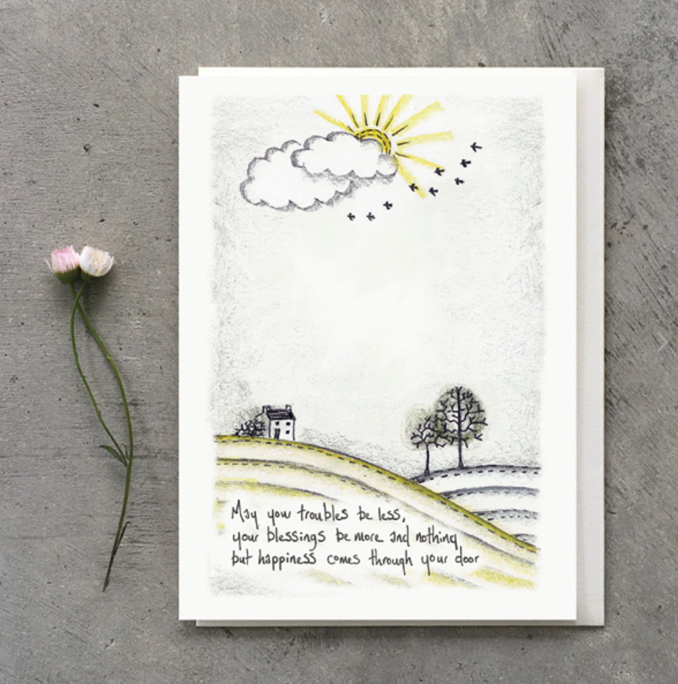 May your troubles be less your blessing be more card from east of india