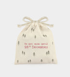 Merry Christmas Drawstring Bag (small) Do Not Open - East Of India