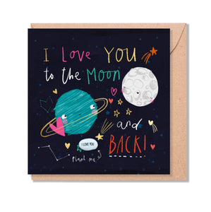 Moon & Back Card With Magic Growing Bean