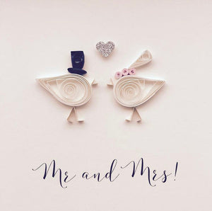 Mr & Mrs Little Lovebirds Card