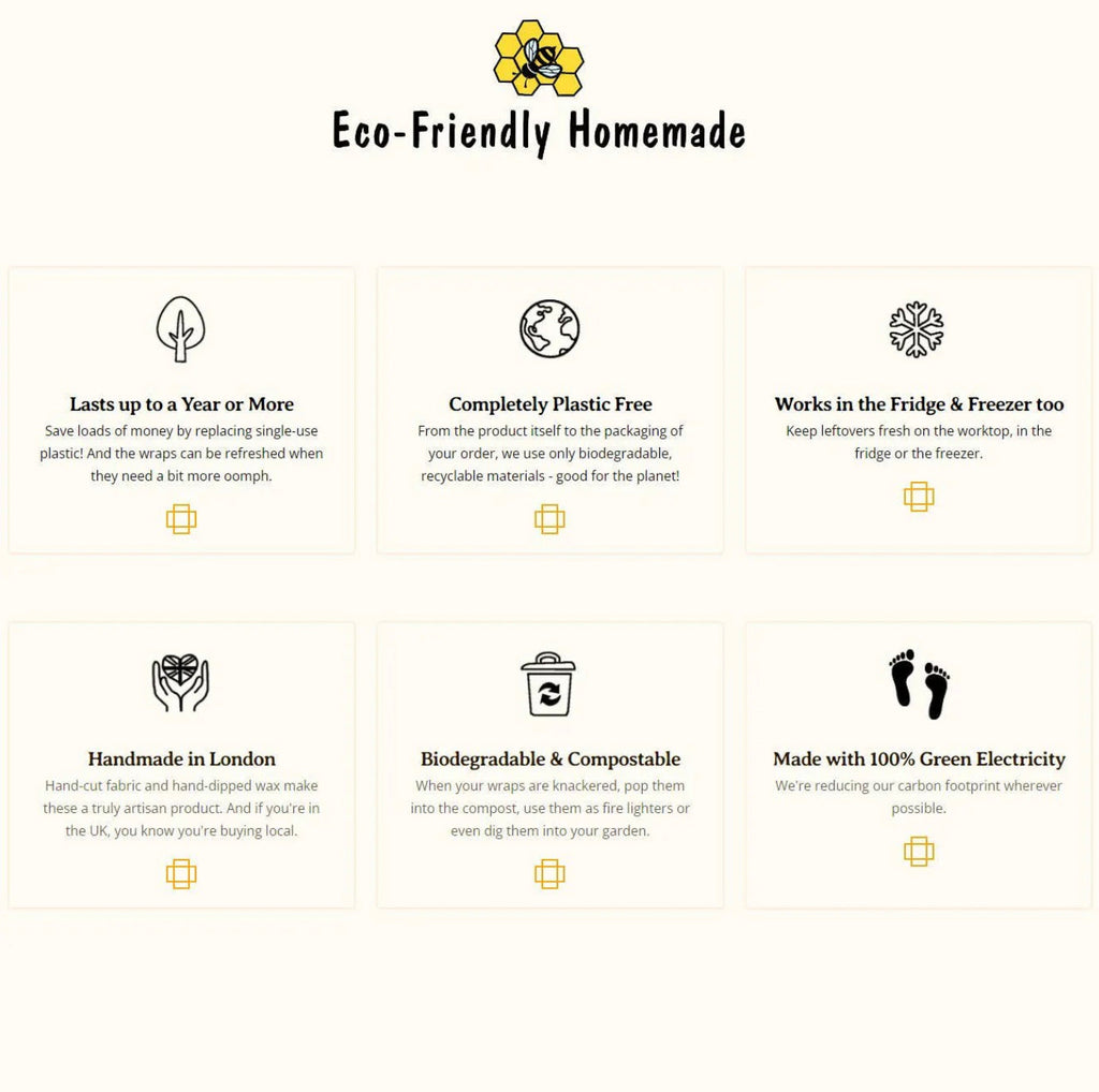 Organic Beeswax Wraps - Sandwich Set - Set Of 3