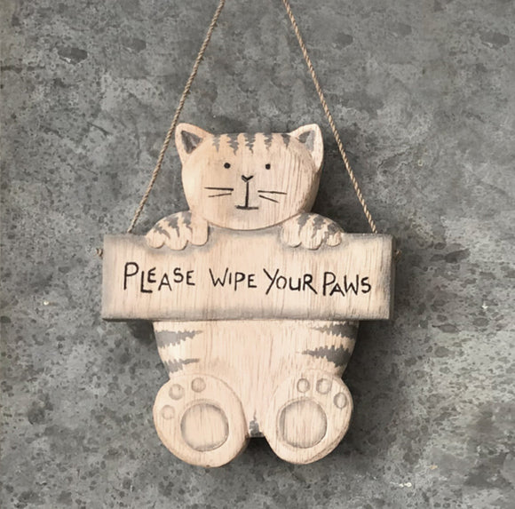 Please Wipe Your Paws (Cat) - East Of India