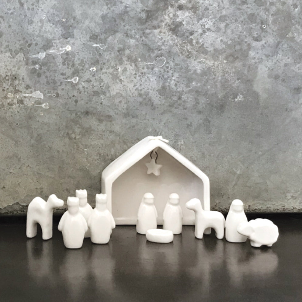 Porcelain nativity set by east of india