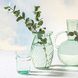 Recycled Glass Spiral Fluted Vase - Sass & Belle