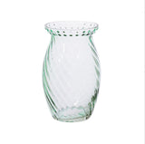 Recycled Glass Spiral Fluted Vase - Sass & Belle