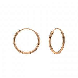 Rose Gold Round Hoops