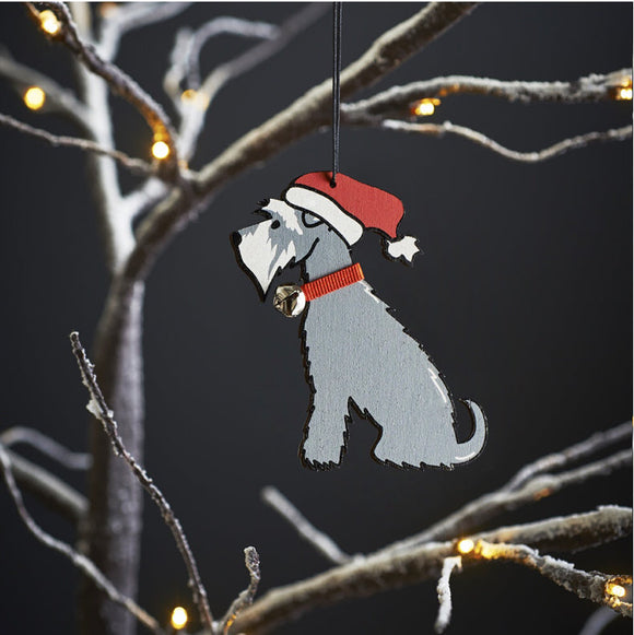 Schnauzer Grey Christmas decoration 