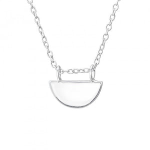 Semi Circle Sterling Silver Necklace