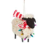 Sheep In Scarf Felt Decoration - Sass & Belle
