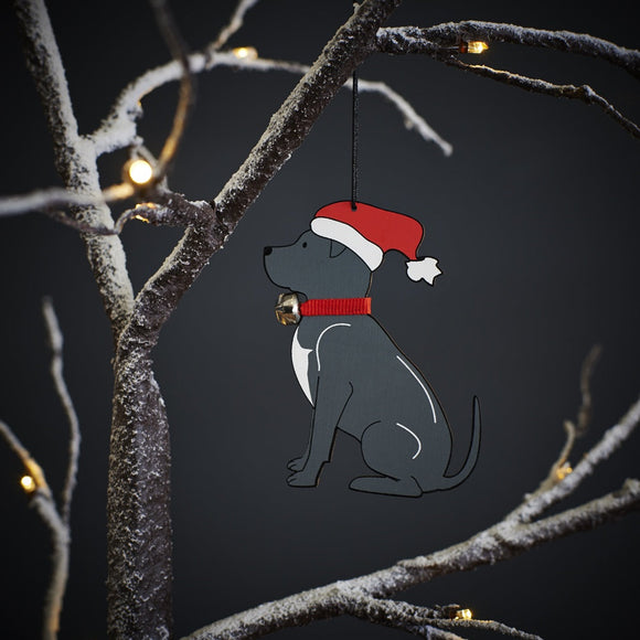 Staffie Dog Christmas Tree Decoration - Sweet William Designs