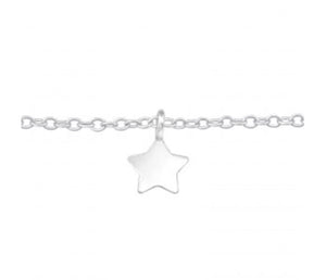 Star Sterling Silver Chain Bracelet
