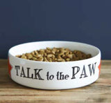 Talk to the paws small porcelain pet bowl