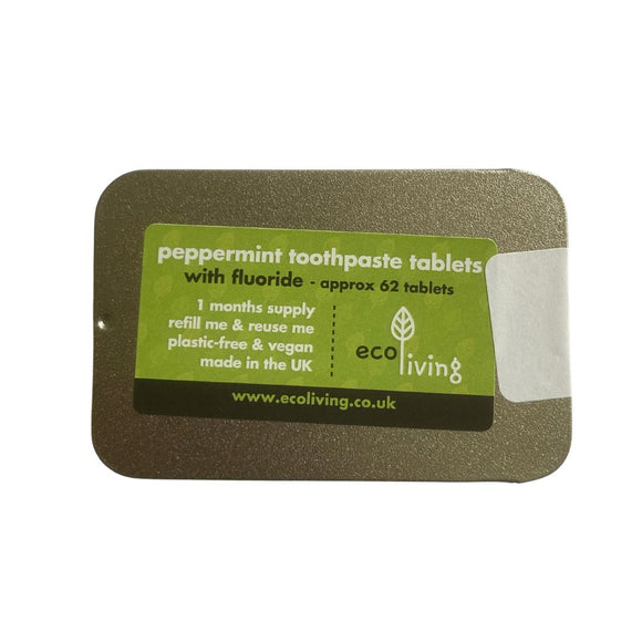 Vegan Toothpaste Tablets (Mint with Flouride) - Eco Living