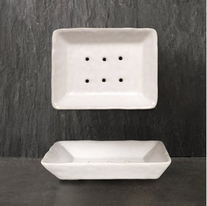 White porcelain soap dish east of india 
