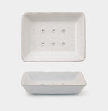 White Porcelain Soap Dish - East Of India