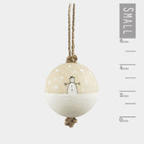 Wooden Bauble Snowman - East Of India