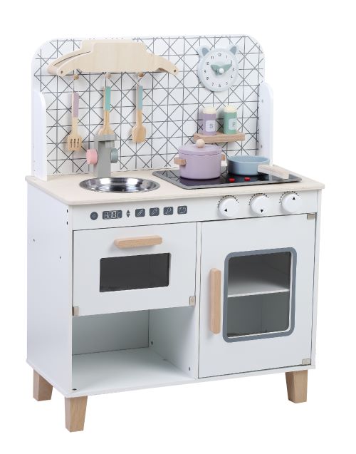 Children's Wooden Kitchen With Lights & Sounds - Jumini